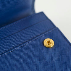 Prada Saffiano Wallet On Chain WOC Royal Blue