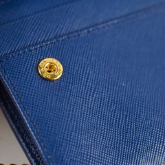 Prada Saffiano Wallet On Chain WOC Royal Blue