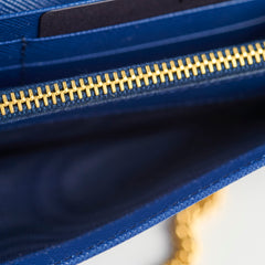 Prada Saffiano Wallet On Chain WOC Royal Blue