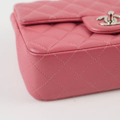 Chanel Classic Rectangle Mini Flap Lambskin Leather Pink
