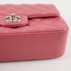 Chanel Classic Rectangle Mini Flap Lambskin Leather Pink