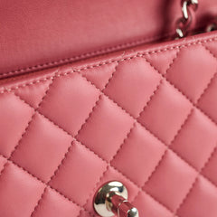 Chanel Classic Rectangle Mini Flap Lambskin Leather Pink