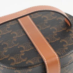 Celine Mini Vanity Case Triomphe Canvas/Calfskin Leather Brown