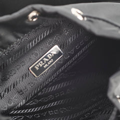 Prada Re-Nylon Drawstring Pouch Black