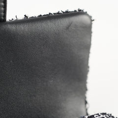 Chanel Mini Tweed Sequin Rectangular Top Handle Classic Flap Black