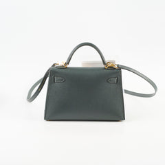 Hermes Mini Kelly Epsom Vert Mangrove K stamp Apr2025