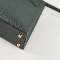 Hermes Mini Kelly Epsom Vert Mangrove K stamp Apr2025