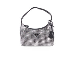 Prada Mini Re-Edition Crystals Black