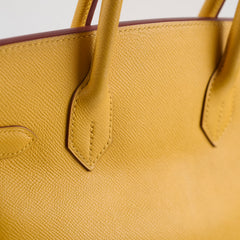 Hermes Birkin 30 Epsom Dark Yellow - D square stamp
