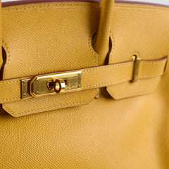 Hermes Birkin 30 Epsom Dark Yellow - D square stamp