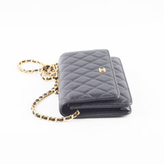 Chanel Wallet On Chain WOC Caviar Black
