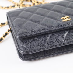 Chanel Wallet On Chain WOC Caviar Black