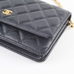 Chanel Wallet On Chain WOC Caviar Black
