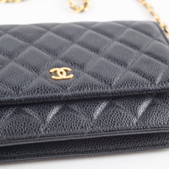 Chanel Wallet On Chain WOC Caviar Black