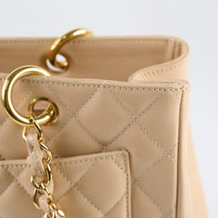 Chanel GST Grand Shopping Tote Beige Caviar GHW