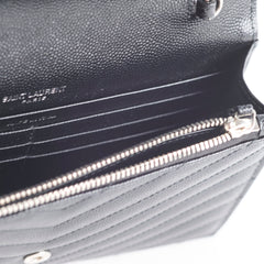 Saint Laurent Small Envelope Wallet on Chain Black SHW