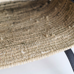 Loewe Square Basket Bag Mixed Media Woven Raffia