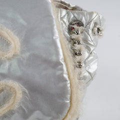 Chanel Nylon Fur BonBon Tote Silver