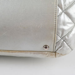 Chanel Nylon Fur BonBon Tote Silver