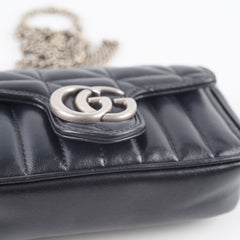 Gucci Supermini Marmont Bag Black