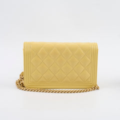 Chanel Boy Wallet on Chain WOC Yellow
