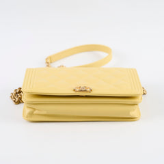 Chanel Boy Wallet on Chain WOC Yellow