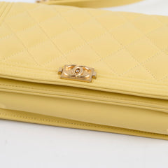 Chanel Boy Wallet on Chain WOC Yellow