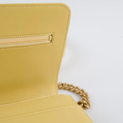 Chanel Boy Wallet on Chain WOC Yellow