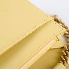 Chanel Boy Wallet on Chain WOC Yellow