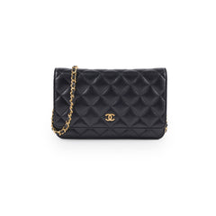 Chanel Classic Wallet On Chain WOC Caviar Black
