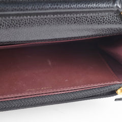 Chanel Classic Wallet On Chain WOC Caviar Black