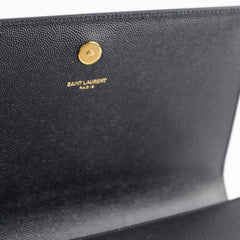 Saint Laurent Kate Clutch Grain de Poudre Black