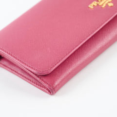 Prada Long Wallet on Chain WOC Dark Pink