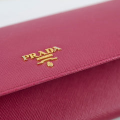 Prada Long Wallet on Chain WOC Dark Pink