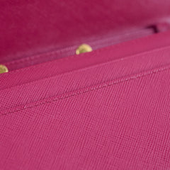 Prada Long Wallet on Chain WOC Dark Pink