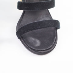 Chanel Suede Black Heels 37.5