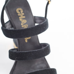 Chanel Suede Black Heels 37.5