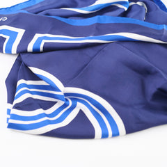 Chanel CC Scarf 90 Navy/Royal Blue/White