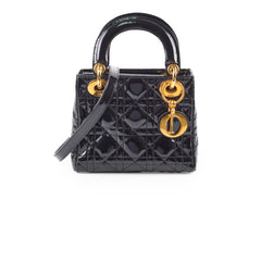Dior Mini Lady Dior Patent Black