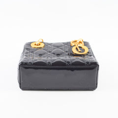 Dior Mini Lady Dior Patent Black