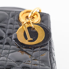 Dior Mini Lady Dior Patent Black