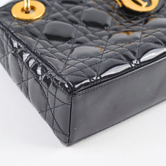 Dior Mini Lady Dior Patent Black
