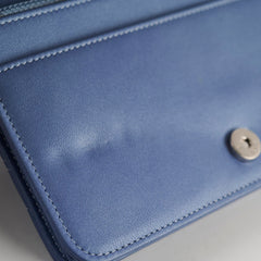 Chanel WOC Wallet On Chain Rhinestones Lambskin Sky Blue