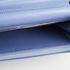 Chanel WOC Wallet On Chain Rhinestones Lambskin Sky Blue