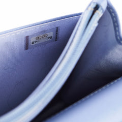 Chanel WOC Wallet On Chain Rhinestones Lambskin Sky Blue