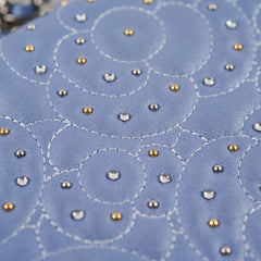 Chanel WOC Wallet On Chain Rhinestones Lambskin Sky Blue