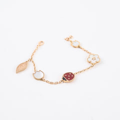 Van Cleef & Arpels Lucky Spring 5 Motif Bracelet Rose Gold
