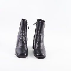 Prada Vitello Ankle Boots Black - Size 36