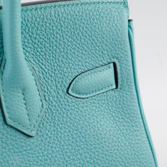 Hermes Birkin 30 Togo Blue Atoll - T stamp
