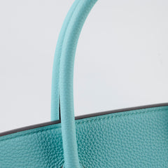 Hermes Birkin 30 Togo Blue Atoll - T stamp